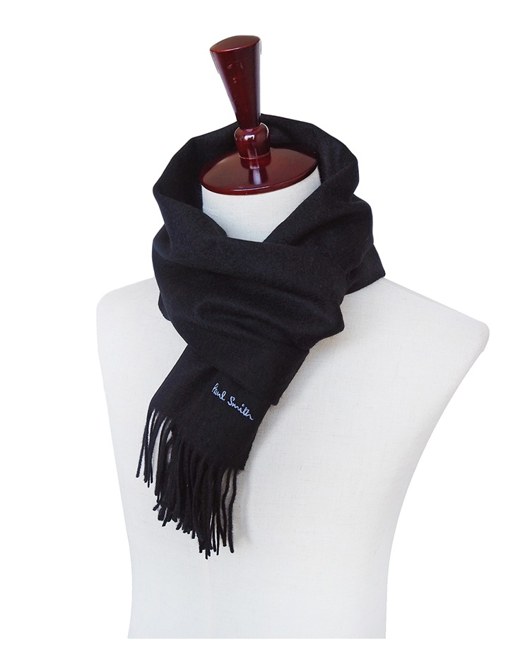 ポールスミス マフラー ブランド メンズ レディース 無地 ウール