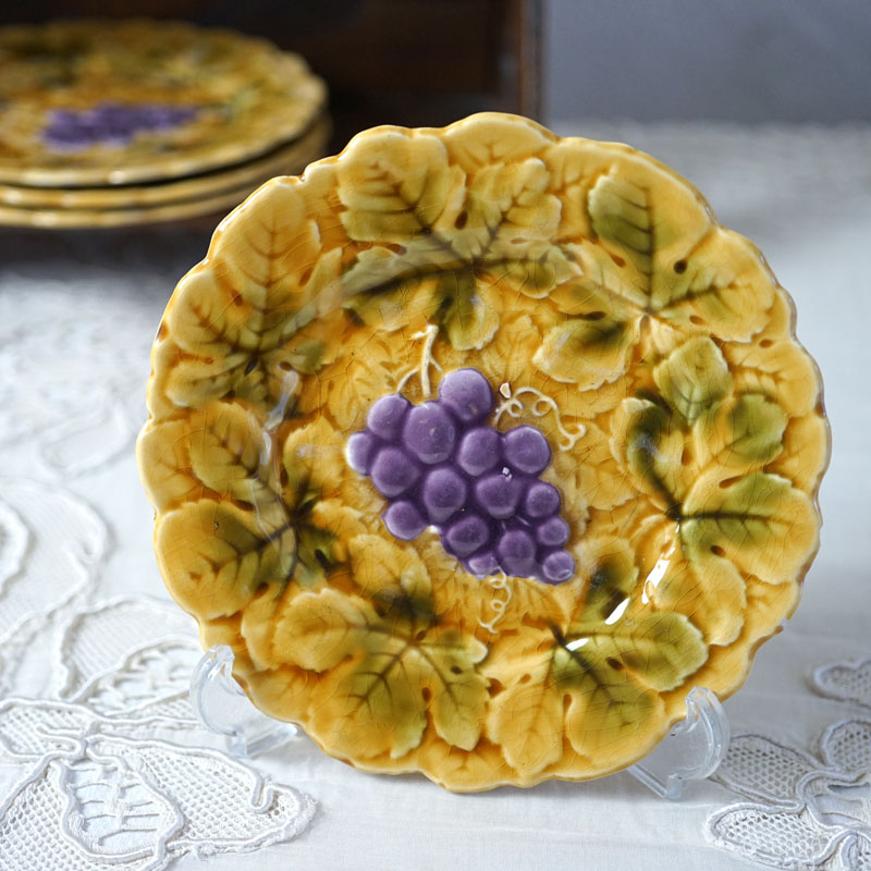 サルグミンヌSarreguminesvぶどうのバルボティーヌプレートW19.5cm