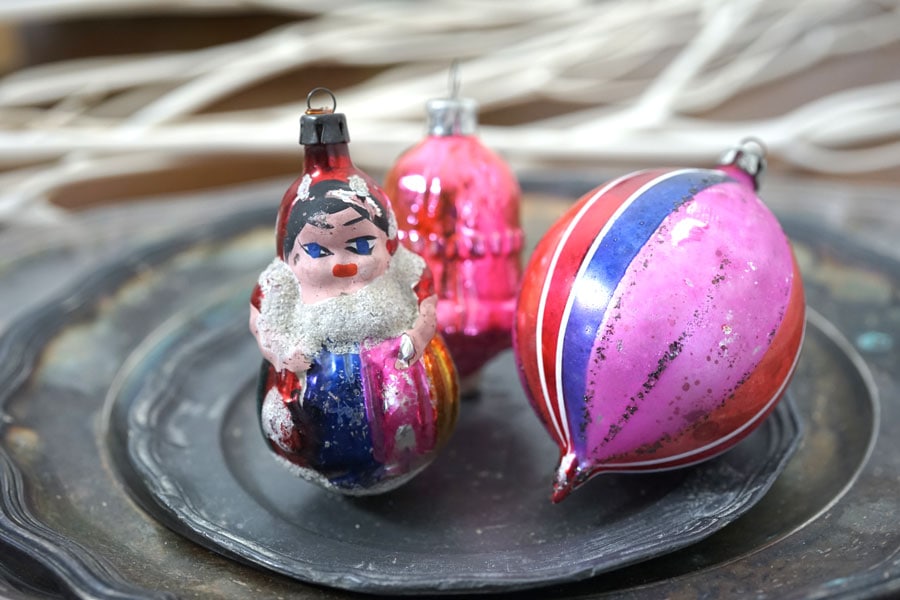 希少なヴィンテージ】1930-40年代 ポーランド製ボンブキ（吹きガラス