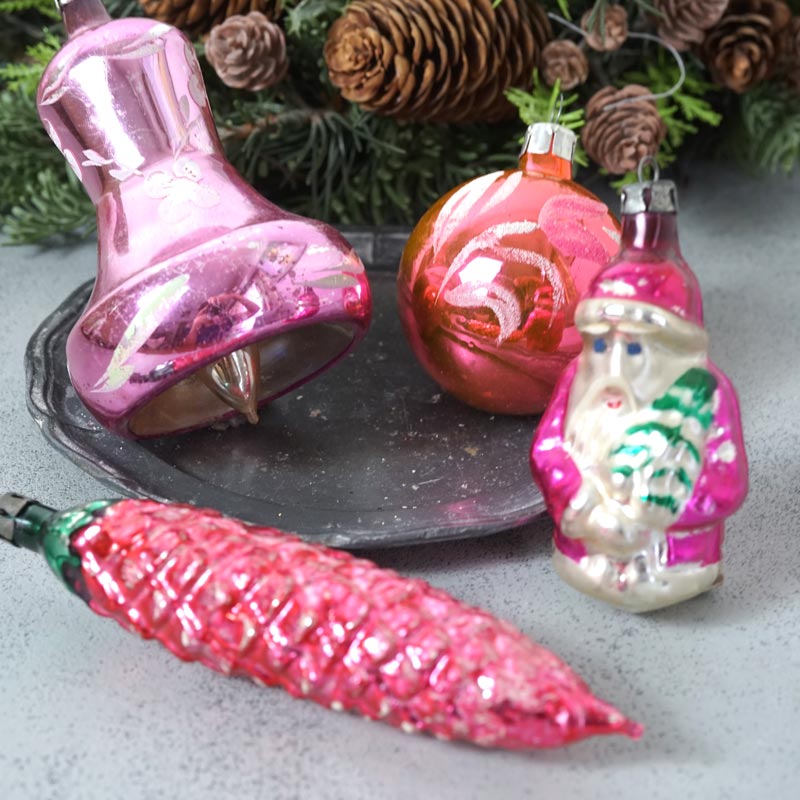 ガラスオーナメント ピンクレインボーケーキ アスティエ・ド