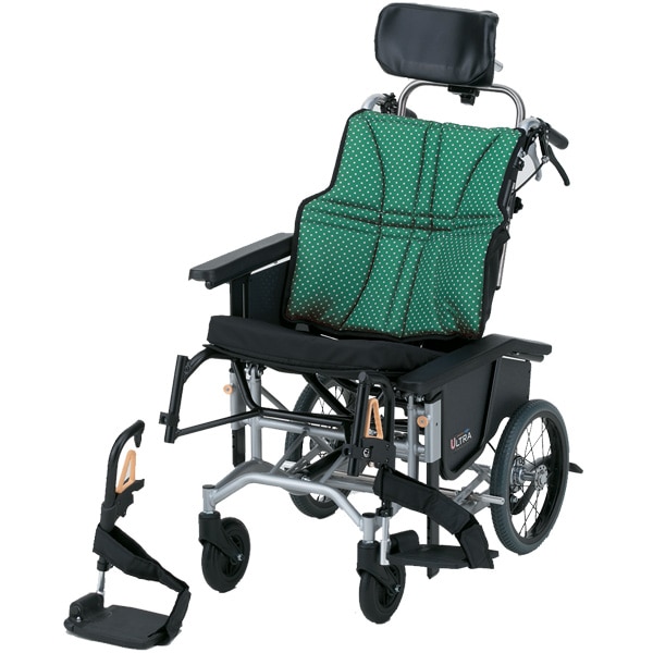 介助用車椅子 リクライニング機能付き チェック柄