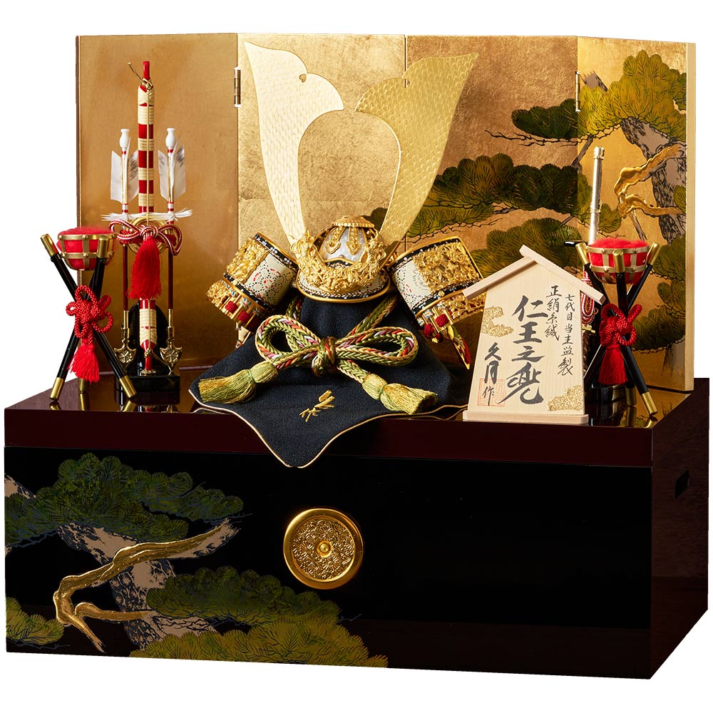 久月当主監製 仁王之兜収納飾り 6GR-S51 | 五月人形 | 【公式】 人形の