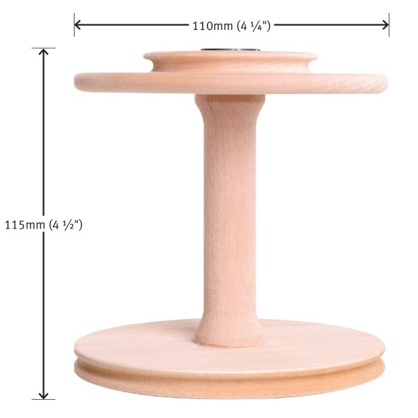 アシュフォード ジャンボボビン（ダブルドライブ） 白木 ＜紡ぎ車 紡ぎ