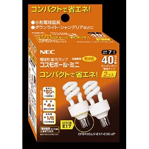 生産終了品・代替品あり】EFD10EL/7-E17-C3C-2P || 電球型蛍光灯