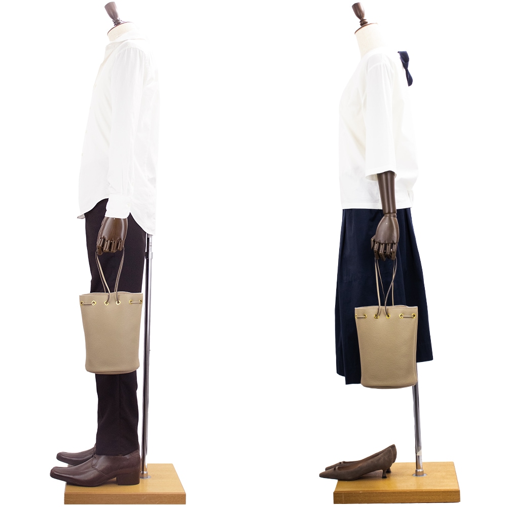 フェリージ ハンドバッグ 牛革 シュリンクレザー 2WAY バケットバッグ