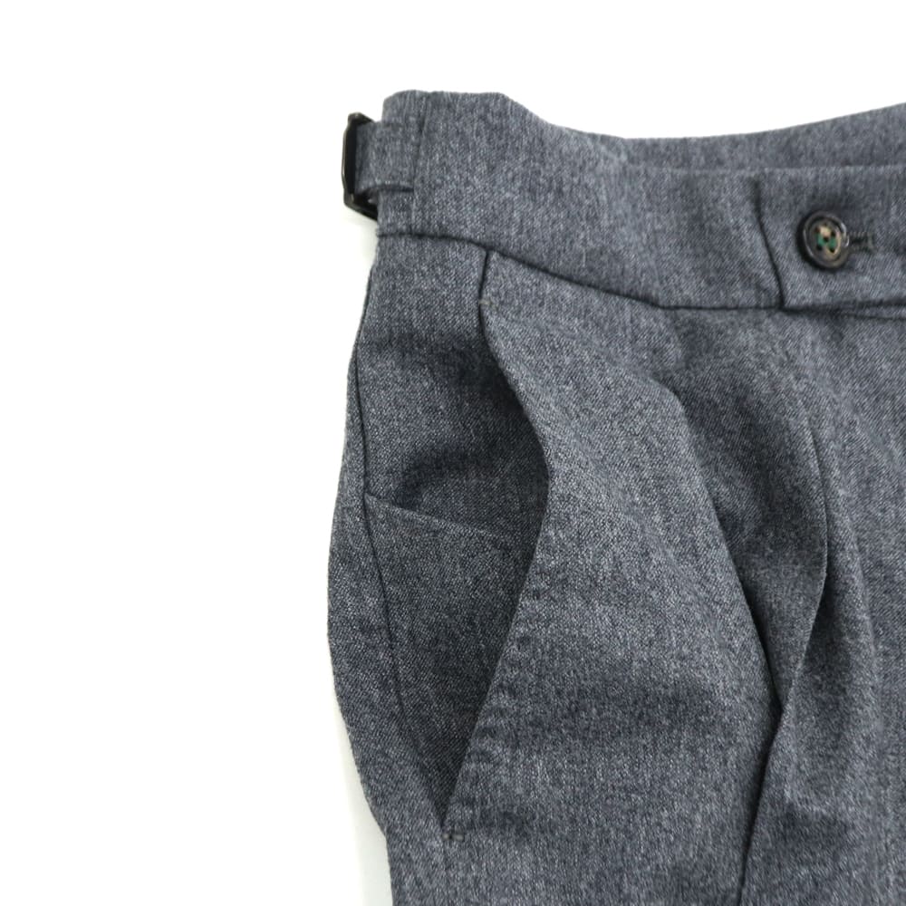 ベルウィッチ パンツ メンズ カノニコ社製 ヴァージンウール 2タック