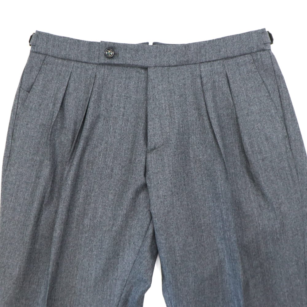 ベルウィッチ パンツ メンズ カノニコ社製 ヴァージンウール 2タック