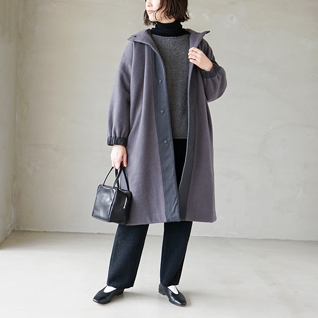 □(e223t180) / evam eva (エヴァムエヴァ) / wool padding hooded