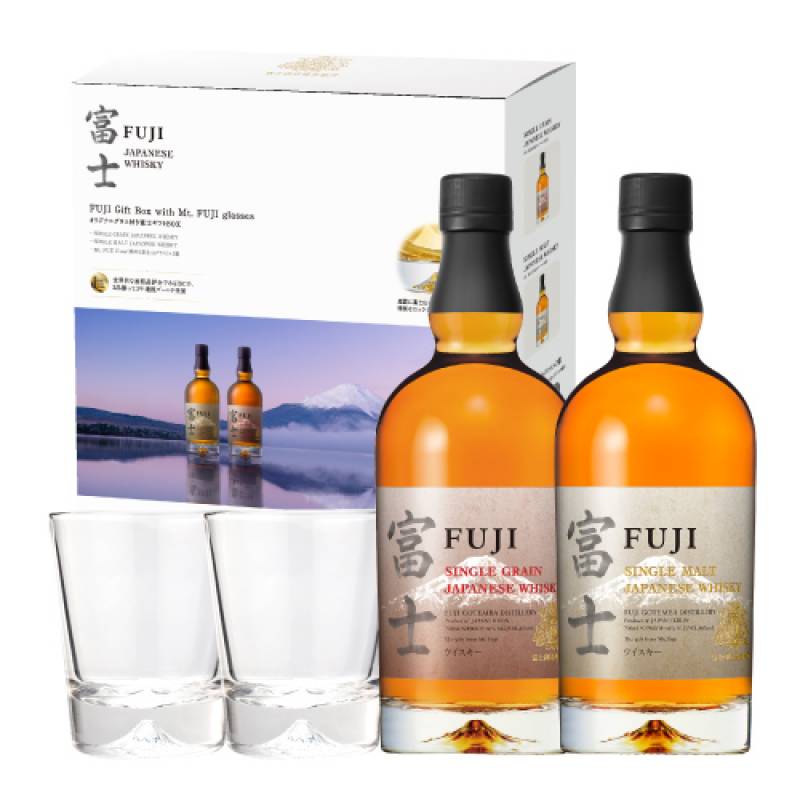 富士 シングルモルト シングルグレーン ギフトボックス グラス付き 46