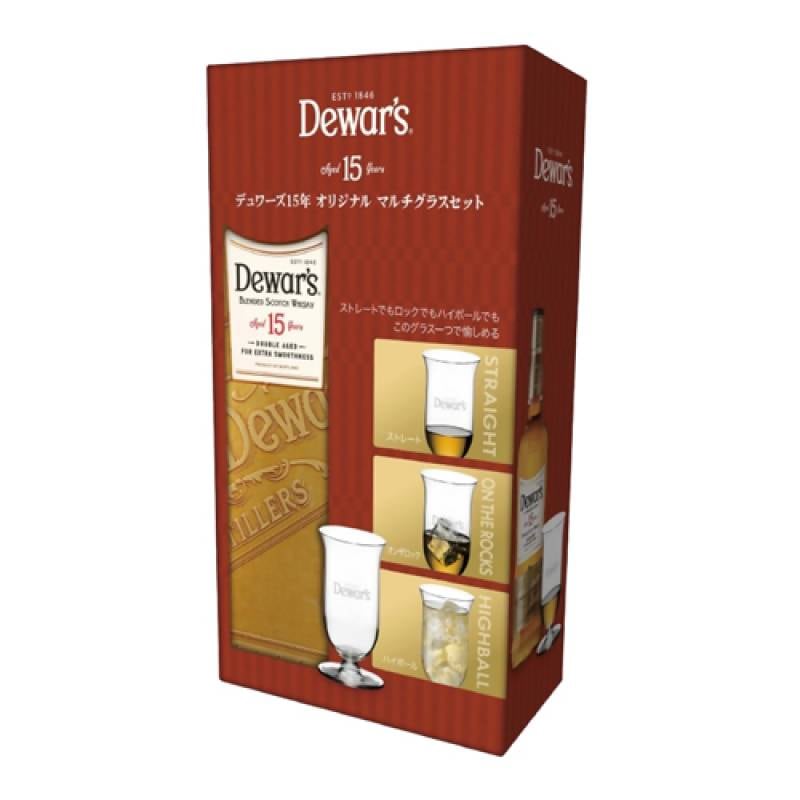 オリジナルマルチグラス付き デュワーズ 15年 750ml 40度 ギフトセット