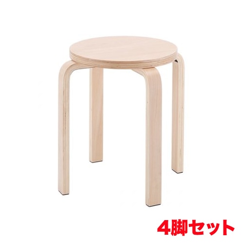 丸椅子 木製スツール 幅420×奥行420×高さ440mm Z-SHSC（商品番号：68-z