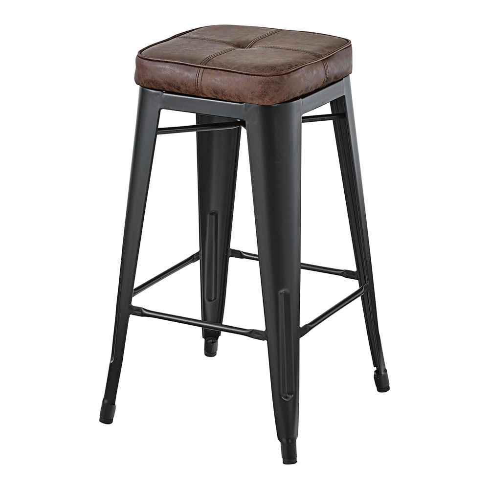 ハイスツール 2脚セット 革張り 4本脚 スタッキングスツール PC-252S