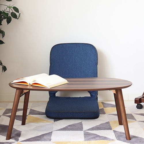 ローテーブル 折りたたみ 豆型 センターテーブル リビングテーブル 82