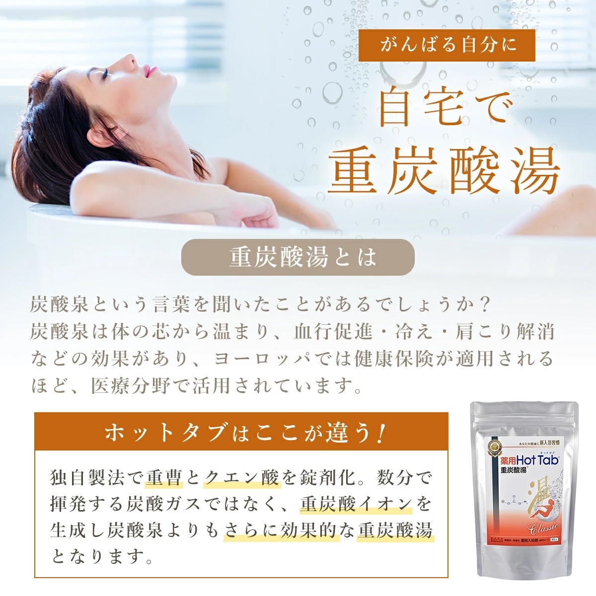 薬用ホットタブ重炭酸湯 Classic［90錠］（医薬部外品） | ボディケア