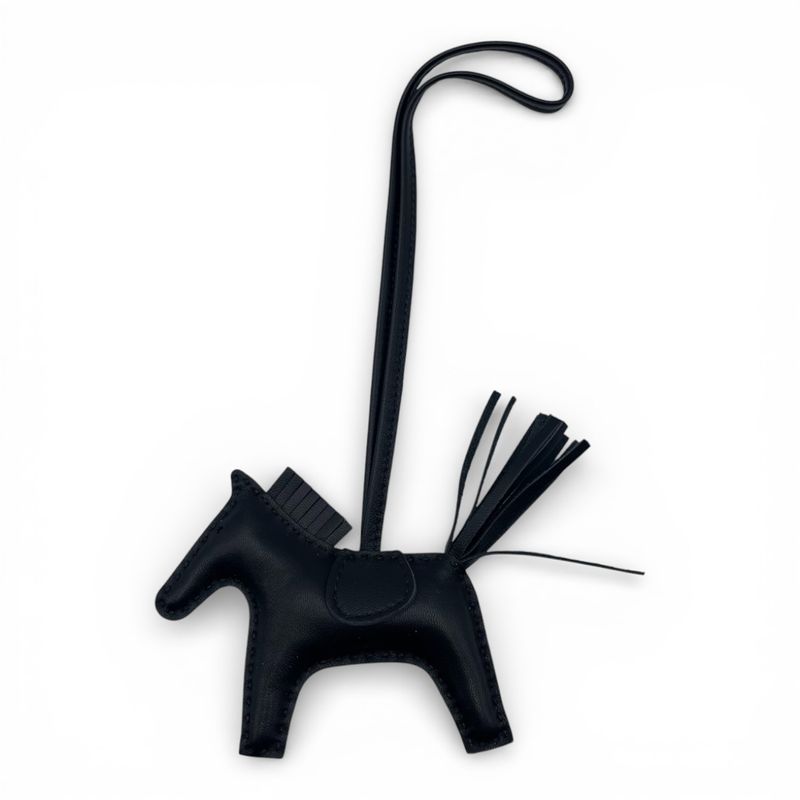 エルメス ペガサスチャーム MM セサミ/ノワール/ブルーアンクル B刻印