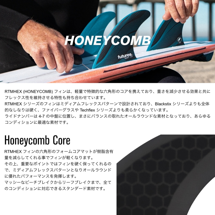 フューチャー フィン ツインフィン ショートボード用 FUTURES. FIN