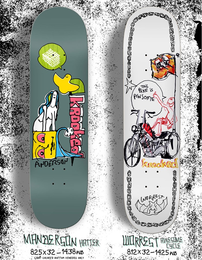 スケートボード krooked mike andersonモデル オマケ付き スケート