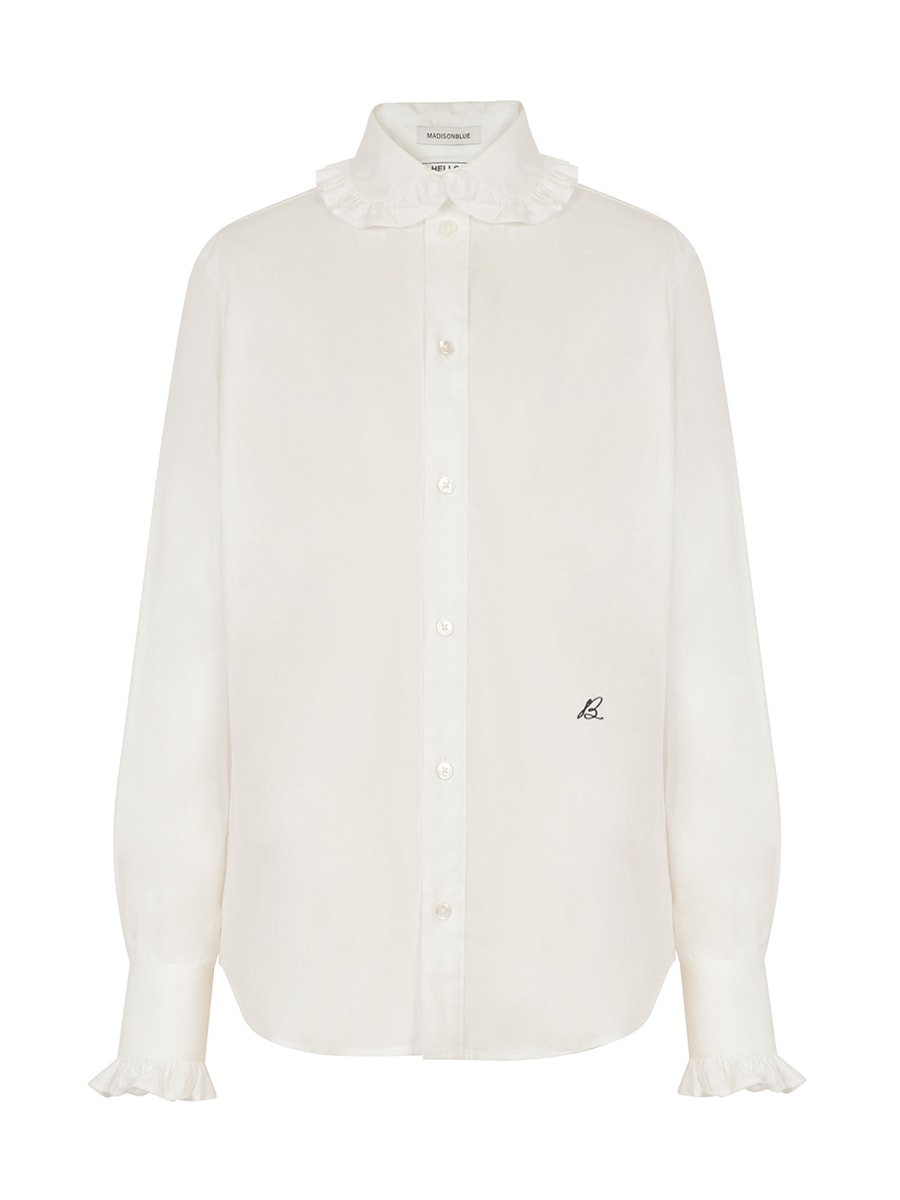 ROUND COLLAR FRILL SH L.OX | SHIRT/BLOUSE | MADISONBLUE