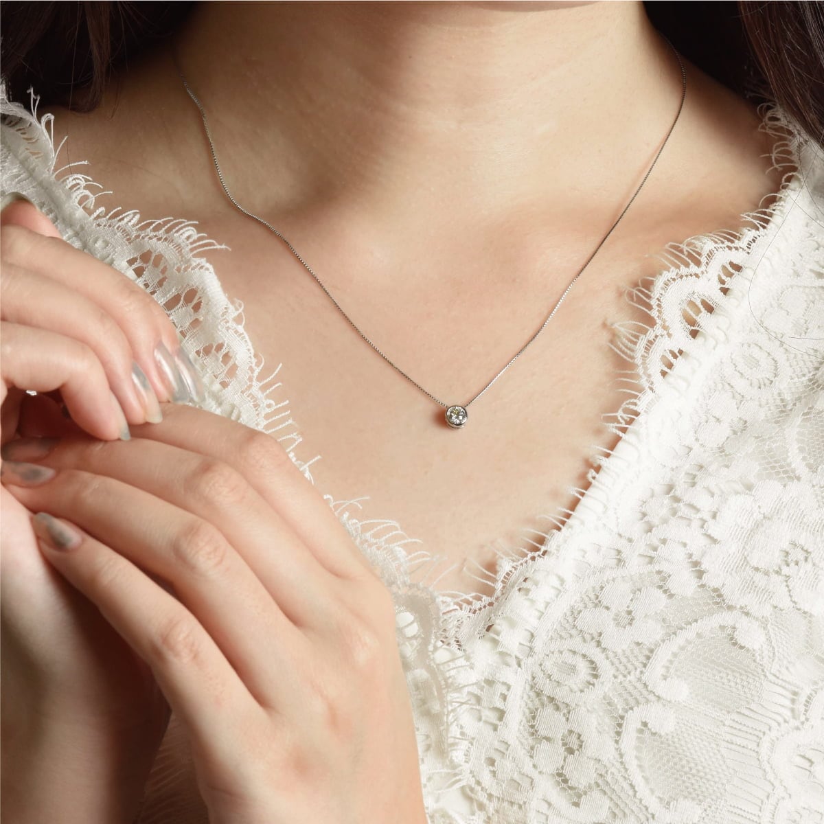 GIA 一粒 ダイヤモンド ネックレス 0.3ct /c0333da ジュエリー専門店