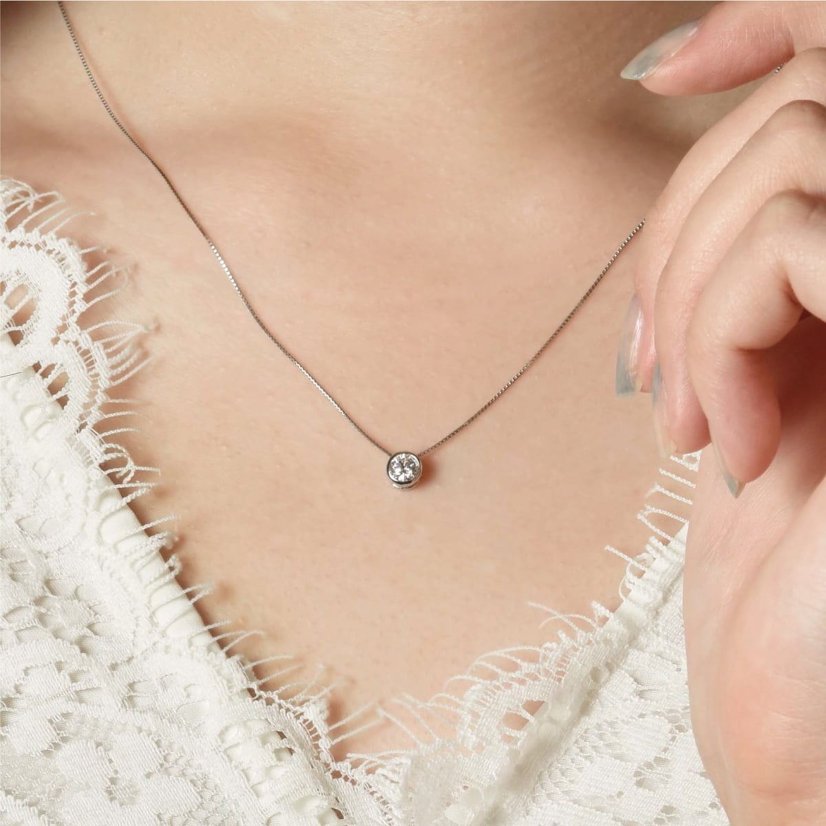 GIA 一粒 ダイヤモンド ネックレス 0.3ct /c0333da ジュエリー専門店