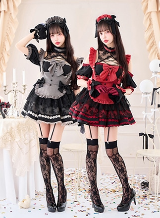 即日発送】【中村里砂着用】ラルムノワールメイド《ハロウィンコスプレ