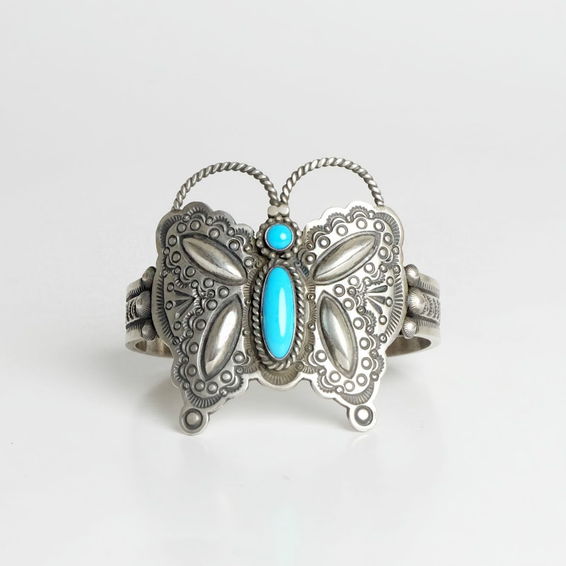 138mm ハーマンスミス ターコイズ バタフライ バングル｜マライカ公式通販