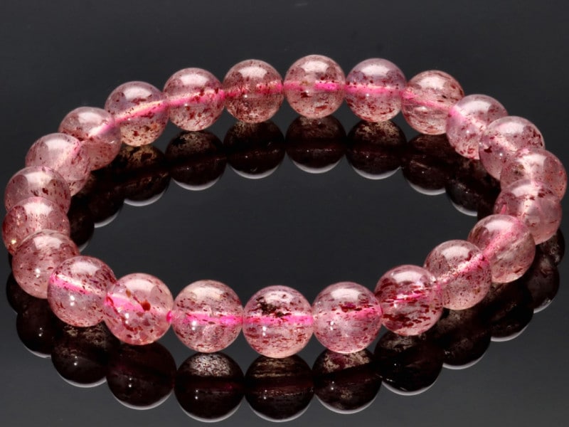 1点物】濃厚内包物☆天然石ブレスレット/レピドクロサイトスーパー