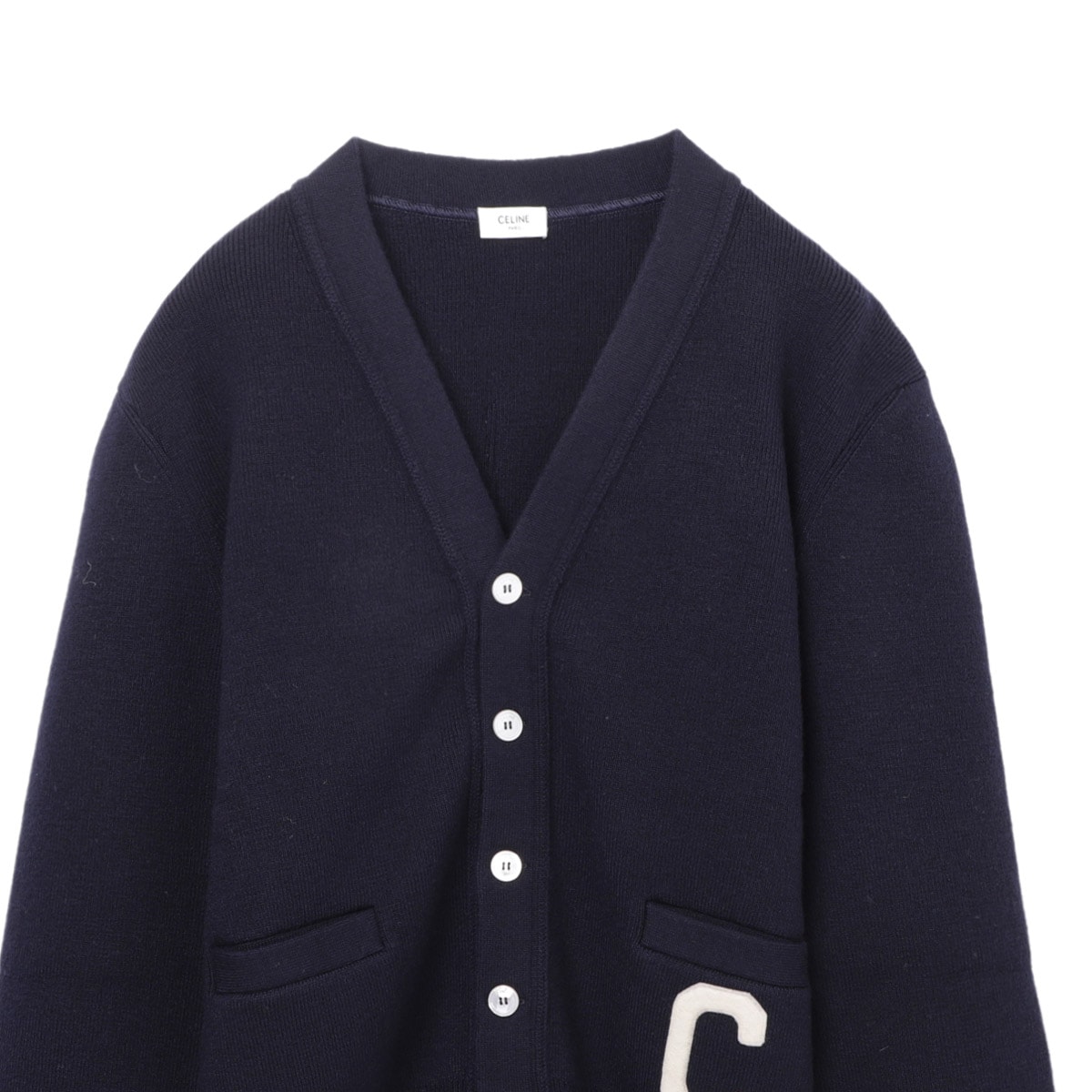 CELINE セリーヌ Vネック カーディガン/CELINE COLLEGE CARDIGAN