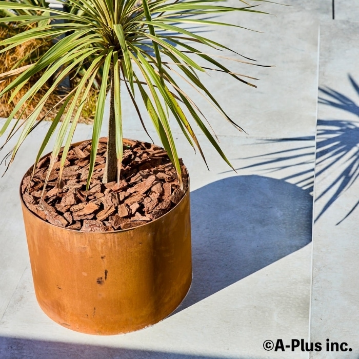 Barrel Long 信楽焼 ブラウンゴールド 鉢カバー 10号用 プランター