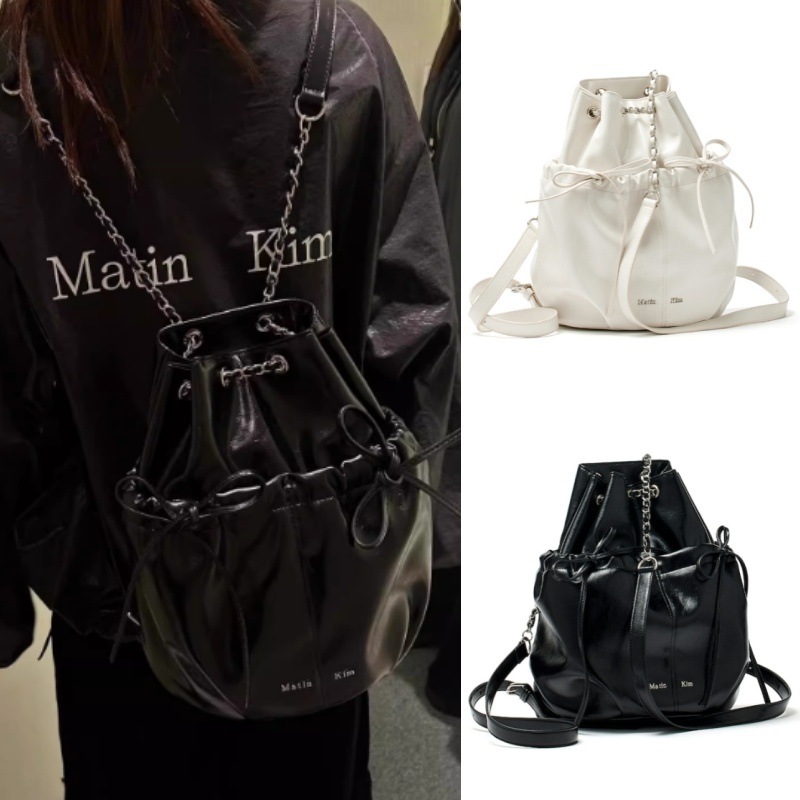 MATIN KIM リュックサック バックパック DRAW STRING RIBBON BACK PACK