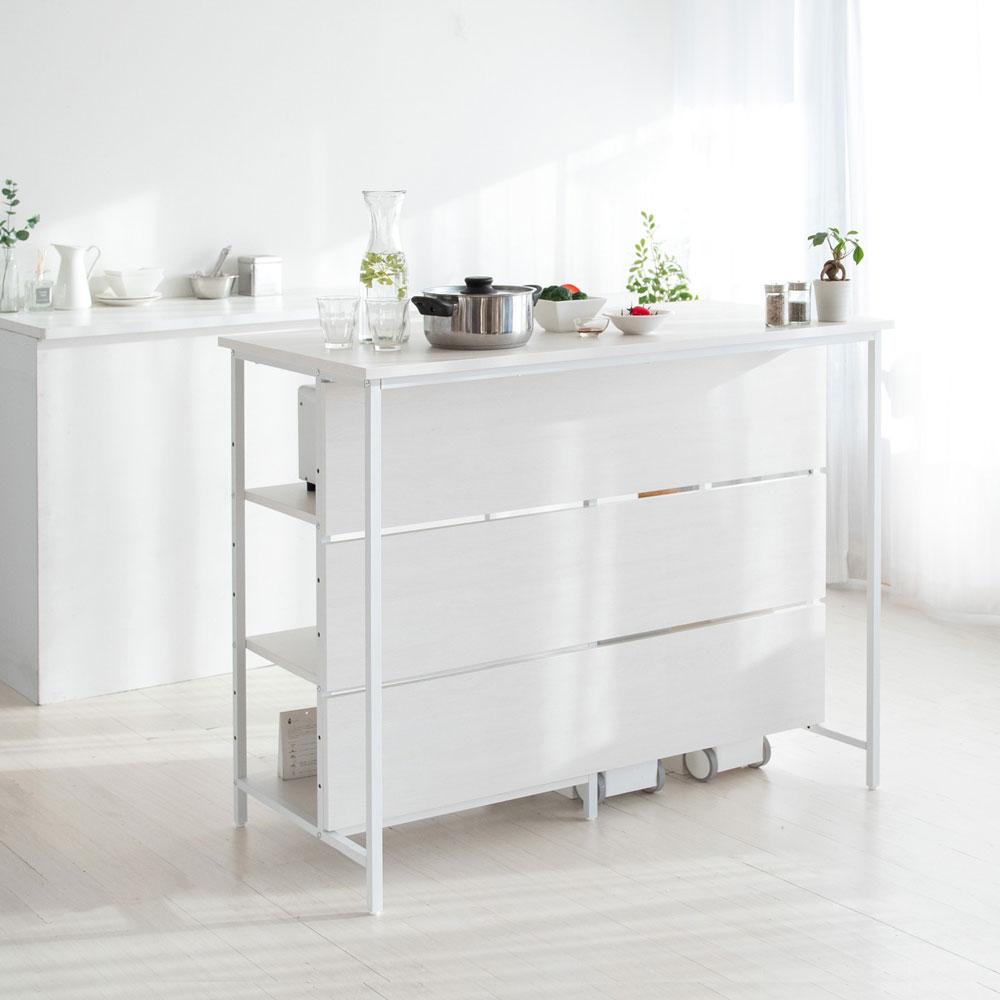 収納と作業をもっと快適にするキッチンカウンターテーブル