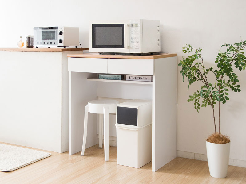 カウンター テーブル タイル ‎タイルカウンター 白 天然木 耐熱タイル