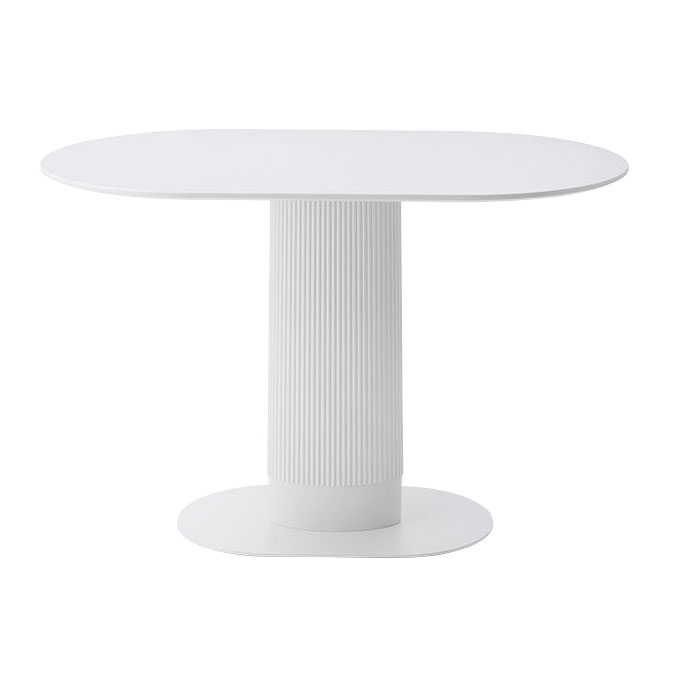 オーバル型ダイニングテーブル｜丸みと優しさが魅力のホワイトテーブル