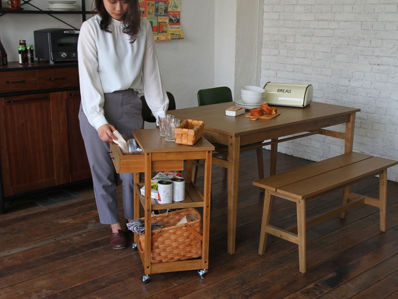 キャスター付きキッチンワゴン | ソフトヴィンテージ | インテリア