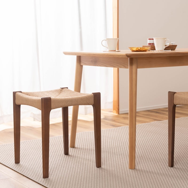 北欧デザインの天然木×ペーパーコードスツール | インテリア・家具の