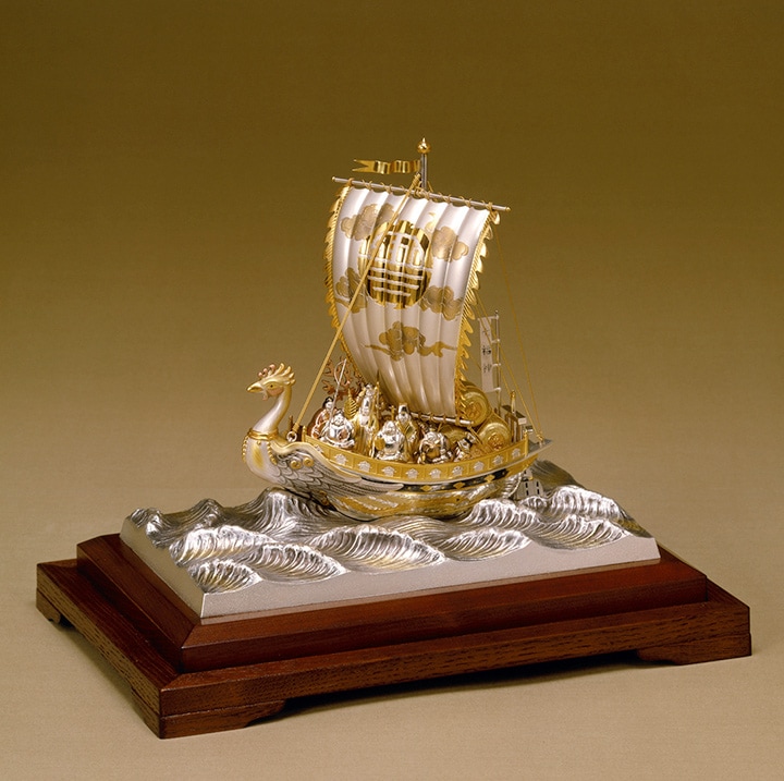 武比古 銀製 宝船 七福神 3号 | 銀製品,武比古 | 森銀器製作所公式