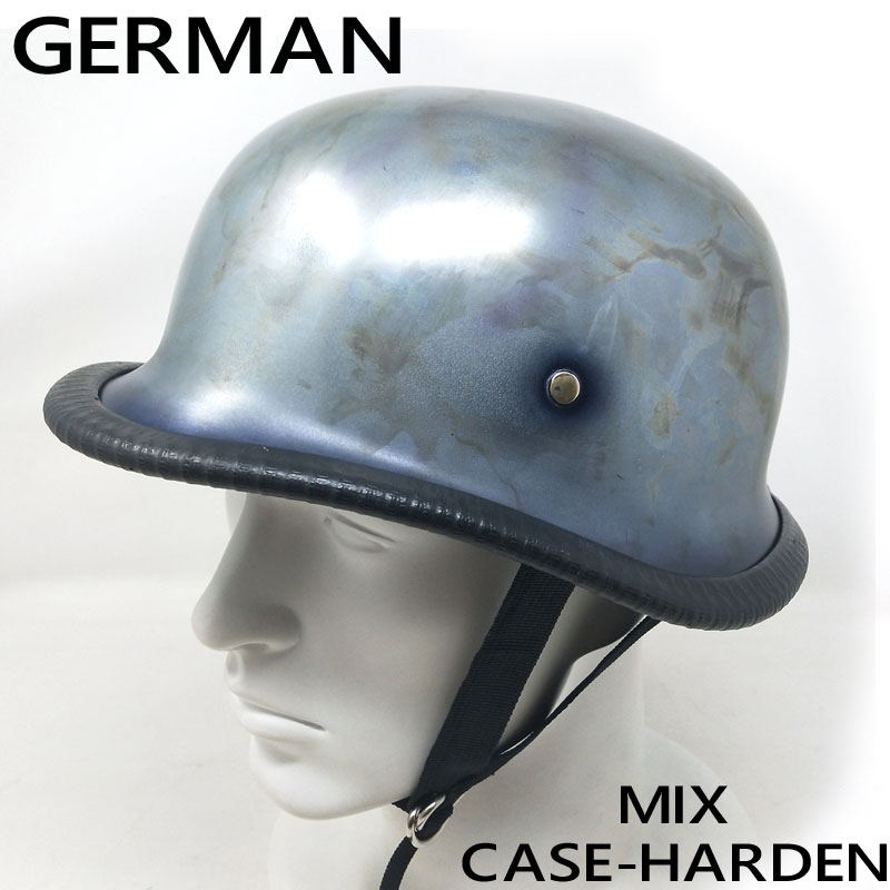 送料無料！装飾用ハーフヘルメット（ジャーマン） CASE-HARDEN MIXED