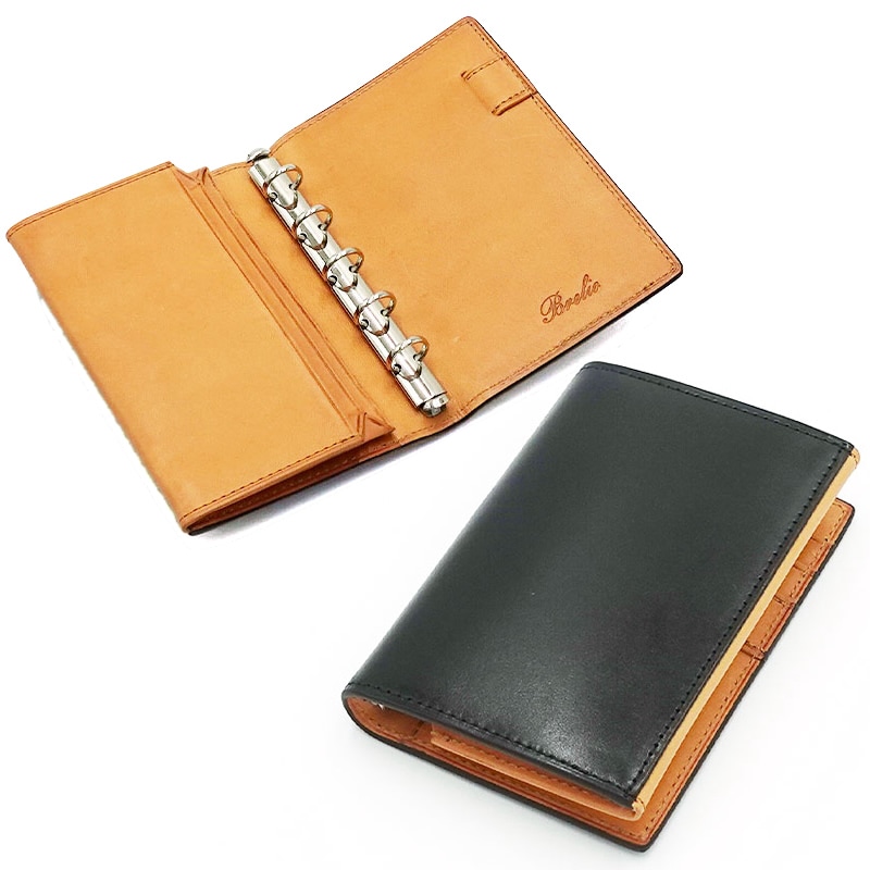 ブレイリオ システム手帳 ブラルバ M5 11mm ノート 風琴マチ ダーク