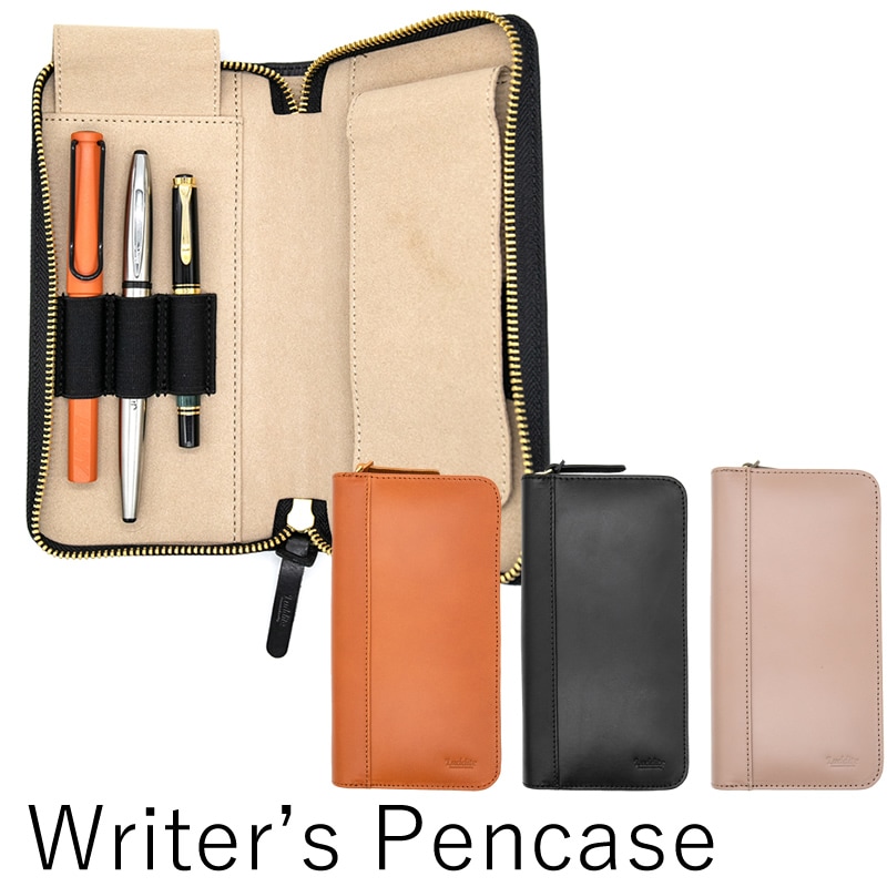 ラダイト Writers Pencase バケッタレザー 6本用 ラウンドジップペン