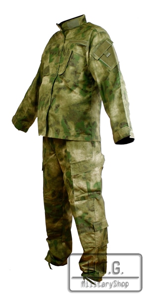 迷彩服 BDU A-TACS FG 森林迷彩 上下セット ブーニーハット付属 三点