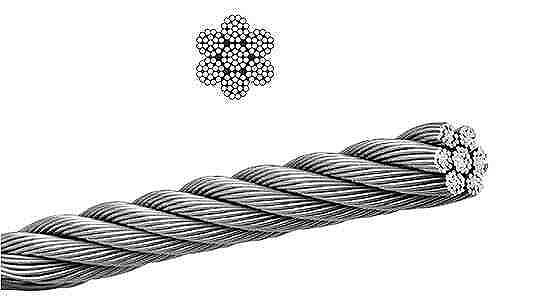 ワイヤーロープ7×19（浅野金属 《SUS316/生地(または標準