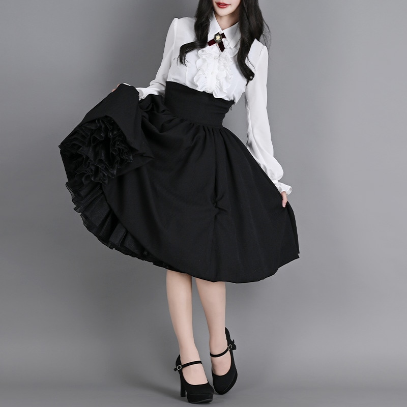 二次元と運命が交差するスカート ブラック | NO.S PROJECT