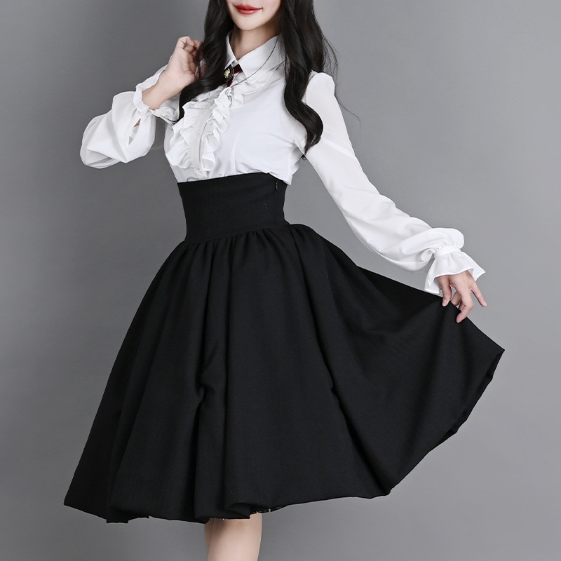 二次元と運命が交差するスカート ブラック | NO.S PROJECT