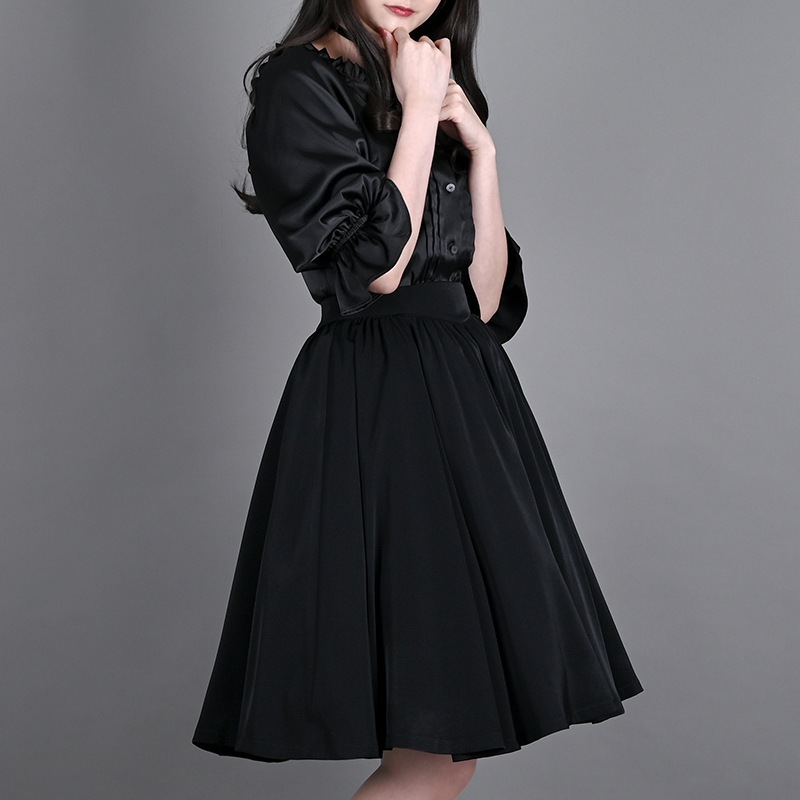 理想のサーキュラースカート ブラック | NO.S PROJECT