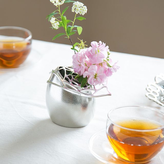 能作花器 NOUSAKU シルバー金属製モダン花瓶値下げ 能作花器 NOUSAKU