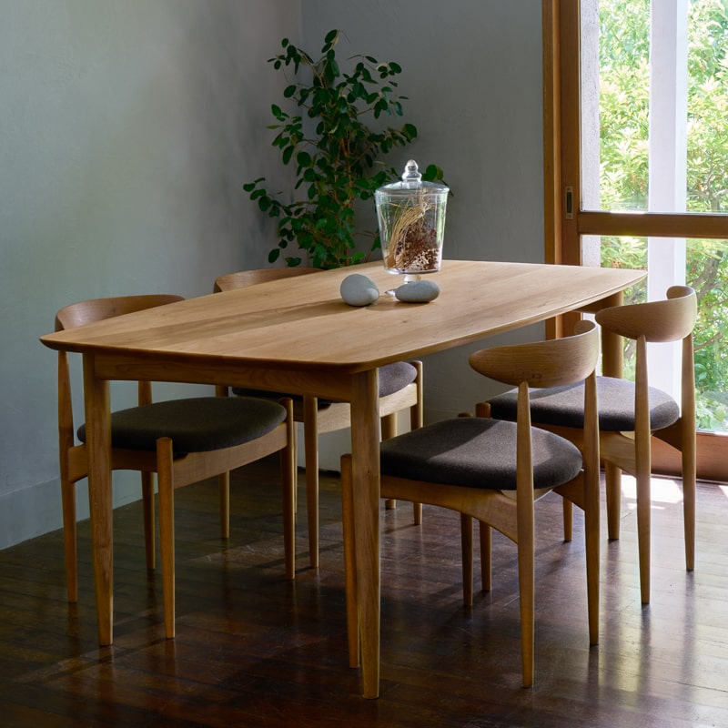 Swallowテーブル 幅160（サイズ変更可）×奥行90×高さ70cm｜オーク