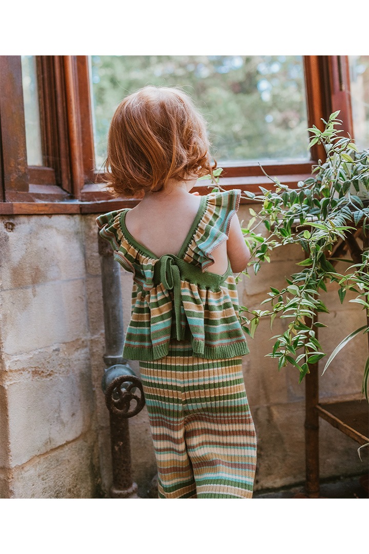 ボトムス mabli 25ss meadow stripe pants & necktie ボトムス mabli
