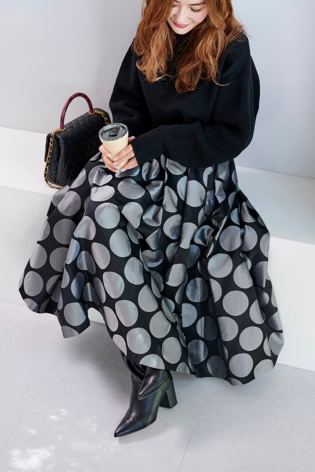 シルバードットロングスカート | ALL ITEM | OBLI