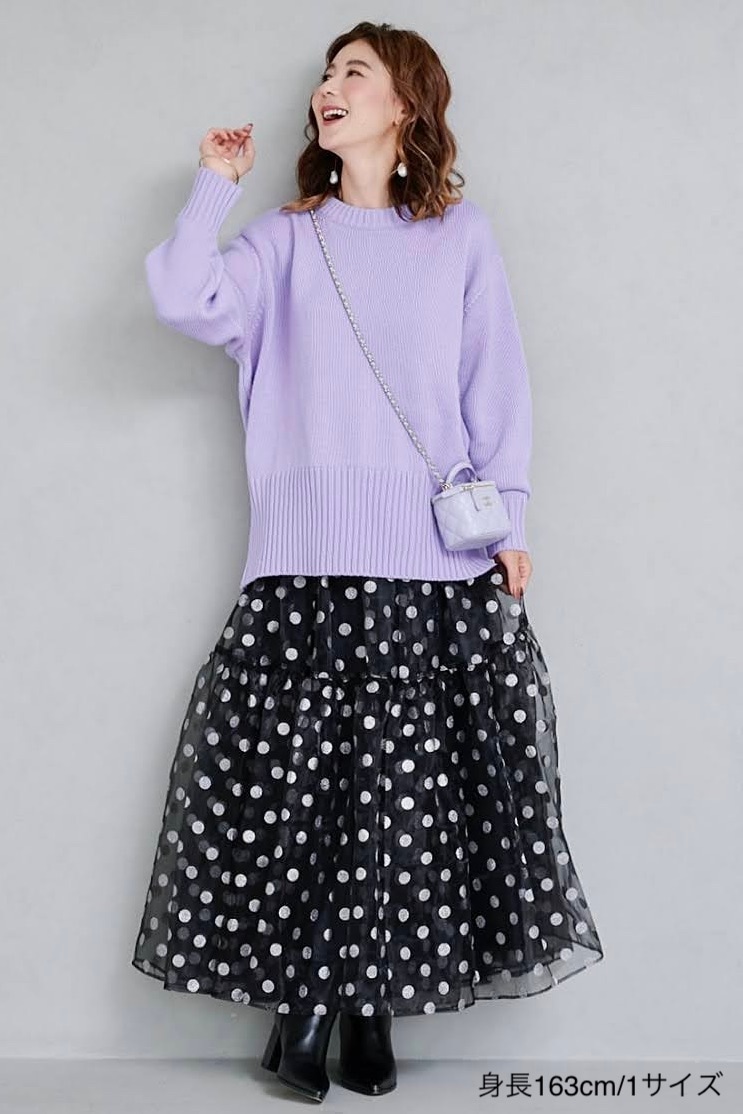 シルバードットオーガンジースカート | BOTTOMS | OBLI