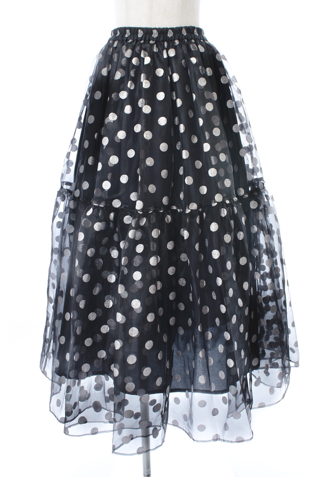 シルバードットオーガンジースカート | BOTTOMS | OBLI